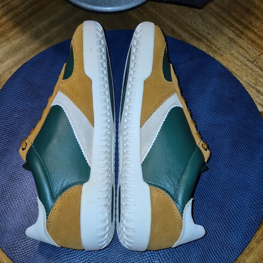 Dolce & Gabbana Low Profile Trainers Tan Suede & Green Leather. sz.8. (#1742) - Picture 9 of 16